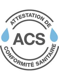 ACS-certifieringslogotyp för Dosatron klordoseringspumpar