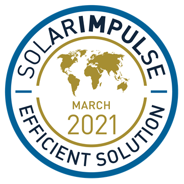 Dávkovací čerpadla chlóru - logo Solar impulse label