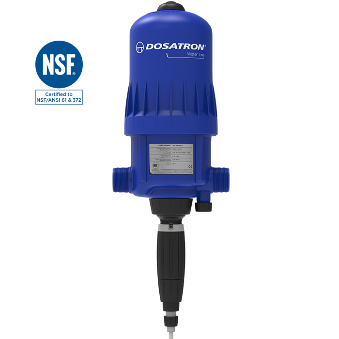 Pompa dosatrice per cloro Dosatron certificata NSF - modello D8WL3000