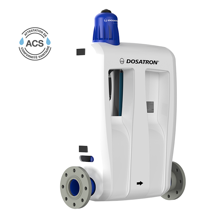 Dosatron certified chlorine dosing pump - D30WL30000N model 3/4 left