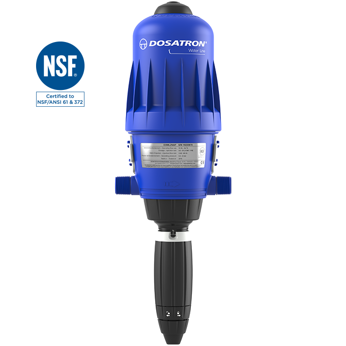 Pompa dosatrice per cloro Dosatron certificata NSF - modello D3WL2