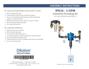 INDUSTRIAL PLUMBING KIT ASSEMBLY INSTRUCTIONS